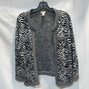 Chico's Black&White Sweater Size 1